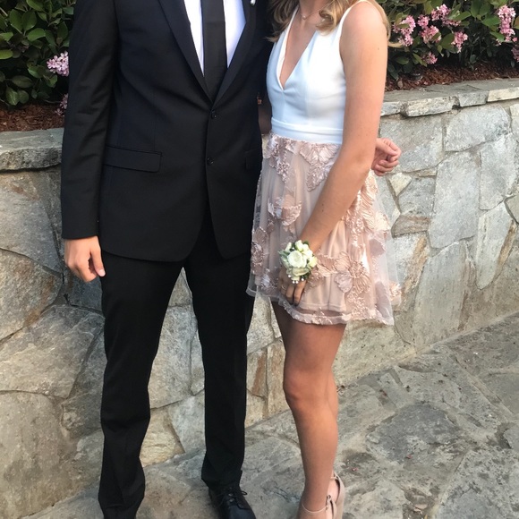 A’Gaci Flower Skirt White Boddess Formal Dress - Picture 2 of 6